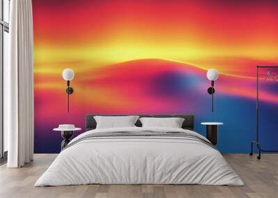 A stunning red orange yellow white blur gradient with noise grain texture, good for flyers and posters. Wall mural