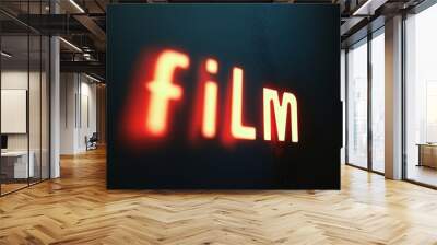 Abstract image cut off from light effect for film. Designed film texture background. Wall mural