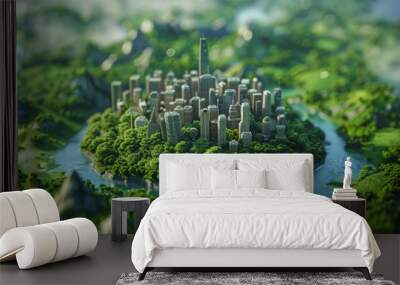 Concept of environmental technology. Sustainable development goals. SDGs. Film version available. Wall mural