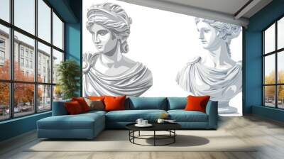 Greek ingenious vector illustration of greek antique sculpture Wall mural