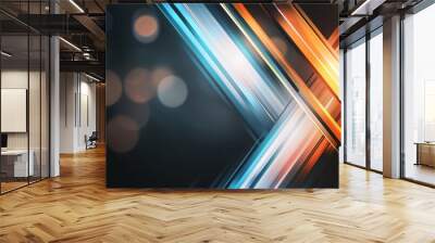 The abstract arrow symbol represents forward speed and innovation in technology Wall mural