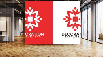 decoration logo design with creativ concept Wall mural