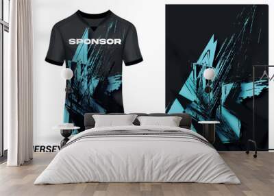 Soccer jersey design for sublimation.abstract mordern sports jersey design template Wall mural