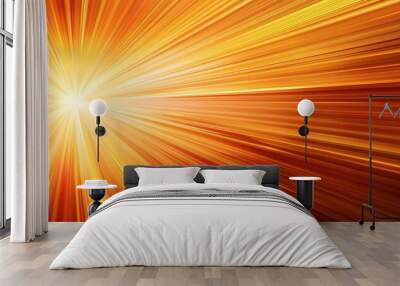 abstract sunburst background with a red, orange, yellow, and green color scheme Wall mural