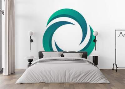 Circle technology abstract logo Wall mural