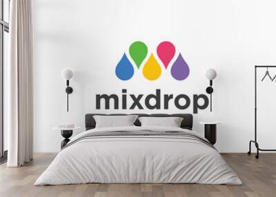 Mix drop logo Wall mural