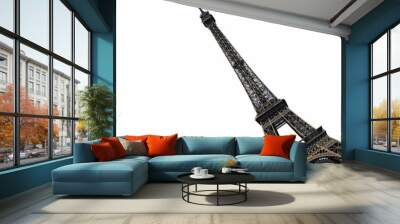 Eiffel tower on a white background, Paris, France Wall mural