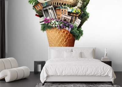 Italy, attractions Italy in the ice cream cone Wall mural