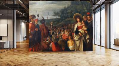 Frans Francken way: preaches of St. John the Baptist Wall mural