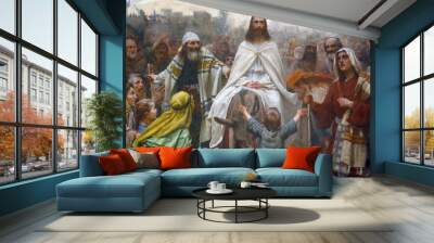 Jesus on Palm Sunday Wall mural