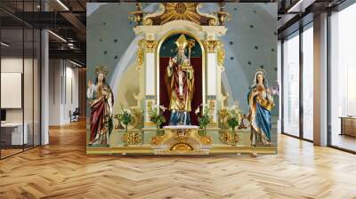 Main altar in the parish church of Saint Nicholas in Donja Zelina, Croatia Wall mural