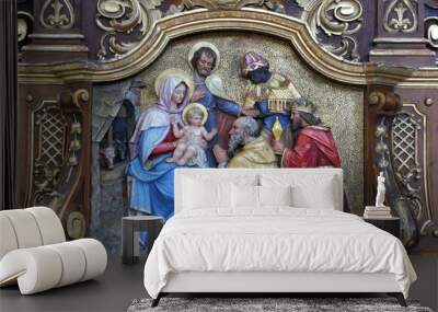 Nativity Scene, Adoration of the Magi Wall mural