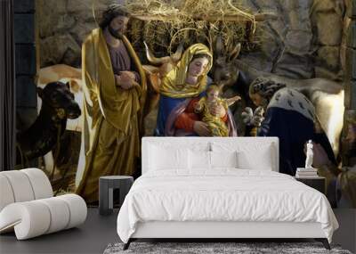 Nativity scene, Church of the Holy Blood in Graz, Austria  Wall mural