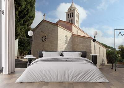 Saint Peter church in Cara, Korcula island, Croatia Wall mural