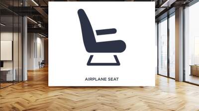 airplane seat icon on white background. Simple element illustration from airport terminal concept. Wall mural