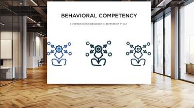 behavioral competency icon in different style vector illustration. two colored and black behavioral competency vector icons designed in filled, outline, line and stroke style can be used for web, Wall mural