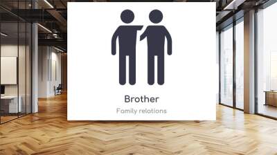 brother icon. isolated brother icon vector illustration from family relations collection. editable sing symbol can be use for web site and mobile app Wall mural