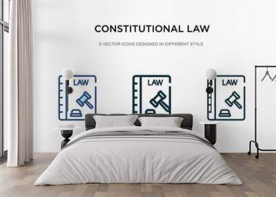 constitutional law icon in different style vector illustration. two colored and black constitutional law vector icons designed in filled, outline, line and stroke style can be used for web, mobile, Wall mural