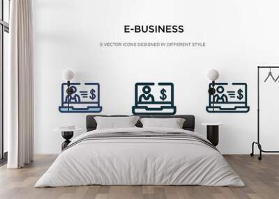 e-business icon in different style vector illustration. two colored and black e-business vector icons designed in filled, outline, line and stroke style can be used for web, mobile, ui Wall mural