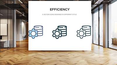 efficiency icon in different style vector illustration. two colored and black efficiency vector icons designed in filled, outline, line and stroke style can be used for web, mobile, ui Wall mural