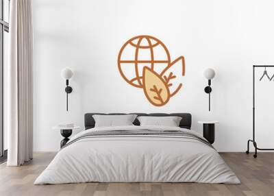 environmental concept 2 colored icon. simple line element illustration. outline brown environmental  Wall mural