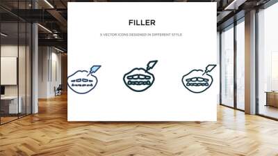 filler icon in different style vector illustration. two colored and black filler vector icons designed in filled, outline, line and stroke style can be used for web, mobile, ui Wall mural