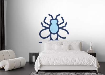 fly concept 2 colored icon. simple line element illustration. outline blue fly symbol. can be used for web and mobile ui/ux. Wall mural