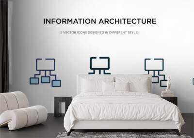 information architecture icon in different style vector illustration. two colored and black information architecture vector icons designed in filled, outline, line and stroke style can be used for Wall mural