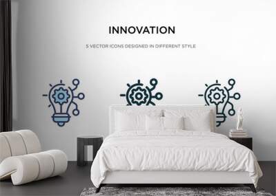 innovation icon in different style vector illustration. two colored and black innovation vector icons designed in filled, outline, line and stroke style can be used for web, mobile, ui Wall mural