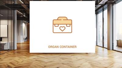 organ container concept 2 colored icon. simple line element illustration. outline brown organ container symbol. can be used for web and mobile ui/ux. Wall mural