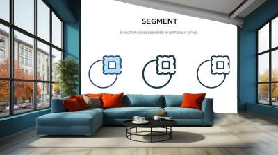 segment icon in different style vector illustration. two colored and black segment vector icons designed in filled, outline, line and stroke style can be used for web, mobile, ui Wall mural