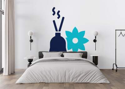 two color aroma vector icon from beauty concept. isolated blue aroma vector sign symbol can be use for web, mobile and logo. eps 10 Wall mural