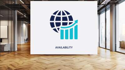 two color availability vector icon from big data concept. isolated blue availability vector sign symbol can be use for web, mobile and logo. eps 10 Wall mural