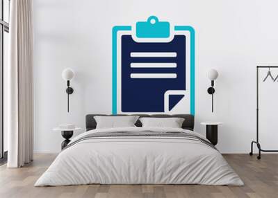 two color blank clipboard vector icon from education concept. isolated blue blank clipboard vector sign symbol can be use for web, mobile and logo. eps 10 Wall mural