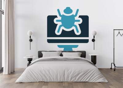 two color bug report vector icon from programming concept. isolated blue bug report vector sign symbol can be use for web, mobile and logo. eps 10 Wall mural