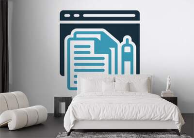 two color content vector icon from seo & web concept. isolated blue content vector sign symbol can be use for web, mobile and logo. eps 10 Wall mural