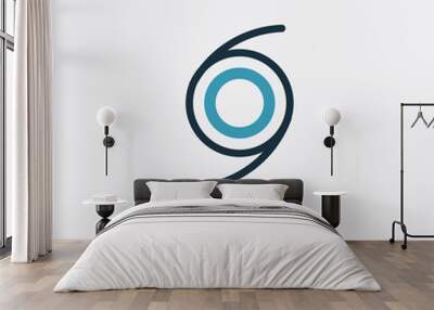 two color cyclone vector icon from season concept. isolated blue cyclone vector sign symbol can be use for web, mobile and logo. eps 10 Wall mural