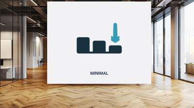 two color minimal vector icon from user interface concept. isolated blue minimal vector sign symbol can be use for web, mobile and logo. eps 10 Wall mural