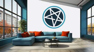 two color occultism vector icon from religion concept. isolated blue occultism vector sign symbol can be use for web, mobile and logo. eps 10 Wall mural