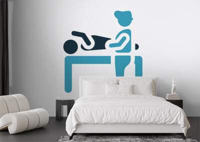 two color physiotherapy vector icon from people concept. isolated blue physiotherapy vector sign symbol can be use for web, mobile and logo. eps 10 Wall mural