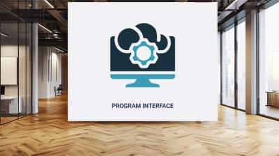 two color program interface vector icon from programming concept. isolated blue program interface vector sign symbol can be use for web, mobile and logo. eps 10 Wall mural