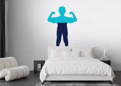 two color standing human body vector icon from human body parts concept. isolated blue standing human body vector sign symbol can be use for web, mobile and logo. eps 10 Wall mural