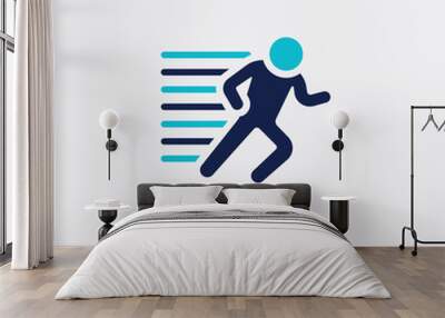 two color super human vector icon from feelings concept. isolated blue super human vector sign symbol can be use for web, mobile and logo. eps 10 Wall mural