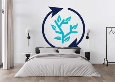 two color sustainable vector icon from ecology and environment concept. isolated blue sustainable vector sign symbol can be use for web, mobile and logo. eps 10 Wall mural