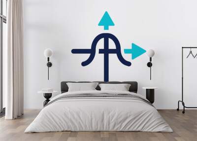 two color tangent vector icon from analytics concept. isolated blue tangent vector sign symbol can be use for web, mobile and logo. eps 10 Wall mural