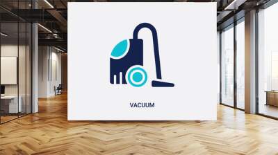 two color vacuum vector icon from cleaning concept. isolated blue vacuum vector sign symbol can be use for web, mobile and logo. eps 10 Wall mural