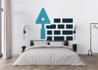 two color wall vector icon from real estate concept. isolated blue wall vector sign symbol can be use for web, mobile and logo. eps 10 Wall mural