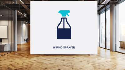 two color wiping sprayer vector icon from cleaning concept. isolated blue wiping sprayer vector sign symbol can be use for web, mobile and logo. eps 10 Wall mural