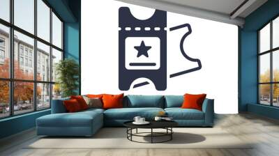 two movie tickets icon on white background. Simple element illustration from cinema concept. Wall mural