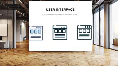 user interface icon in different style vector illustration. two colored and black user interface vector icons designed in filled, outline, line and stroke style can be used for web, mobile, ui Wall mural